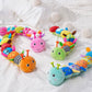 Plush Caterpillar Toy with Musical Sounds and Tactile Segments for Infants