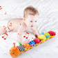 Plush Caterpillar Toy with Musical Sounds and Tactile Segments for Infants