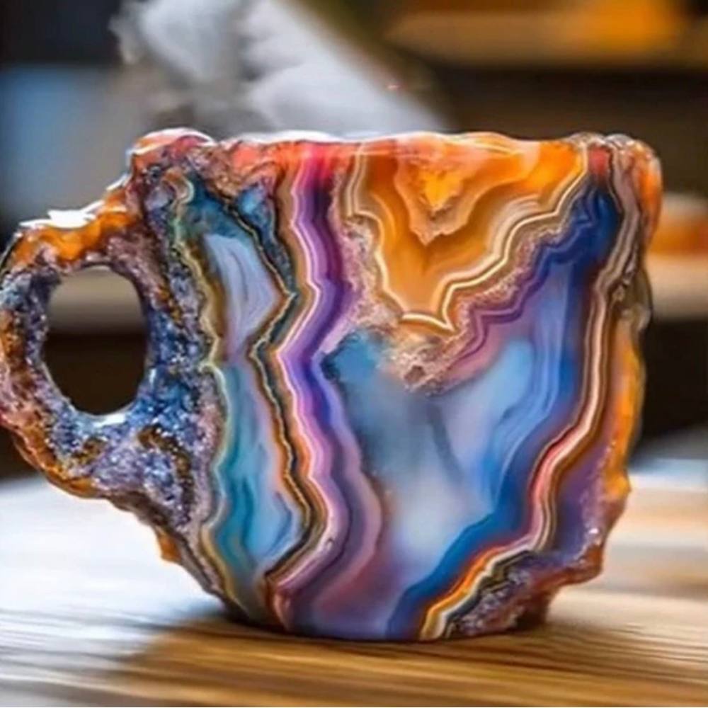 Mineral Crystal Glass Coffee Mug