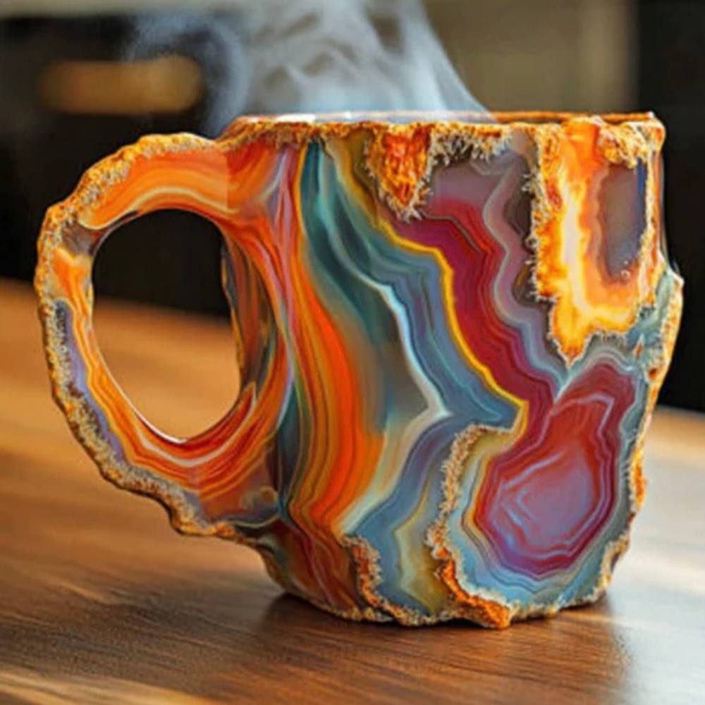 Mineral Crystal Glass Coffee Mug