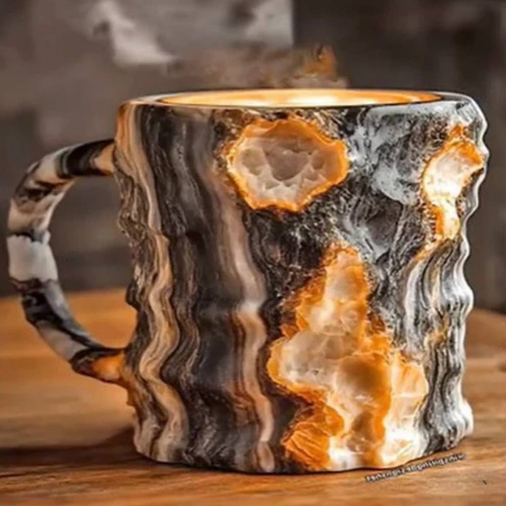 Mineral Crystal Glass Coffee Mug