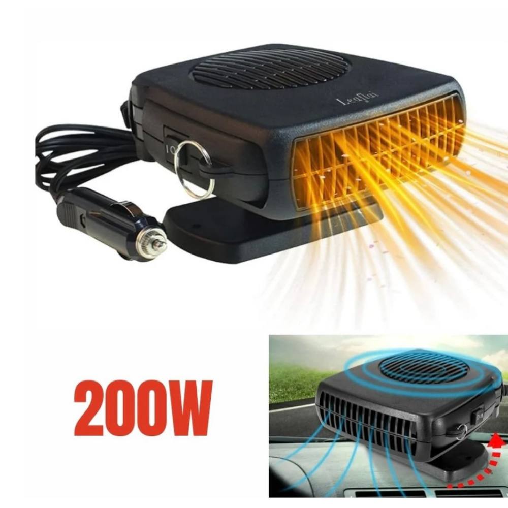 Portable 12V Ceramic Car Heater and Fan