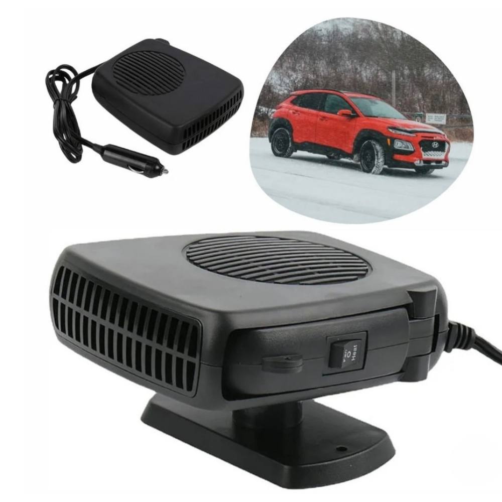 Portable 12V Ceramic Car Heater and Fan