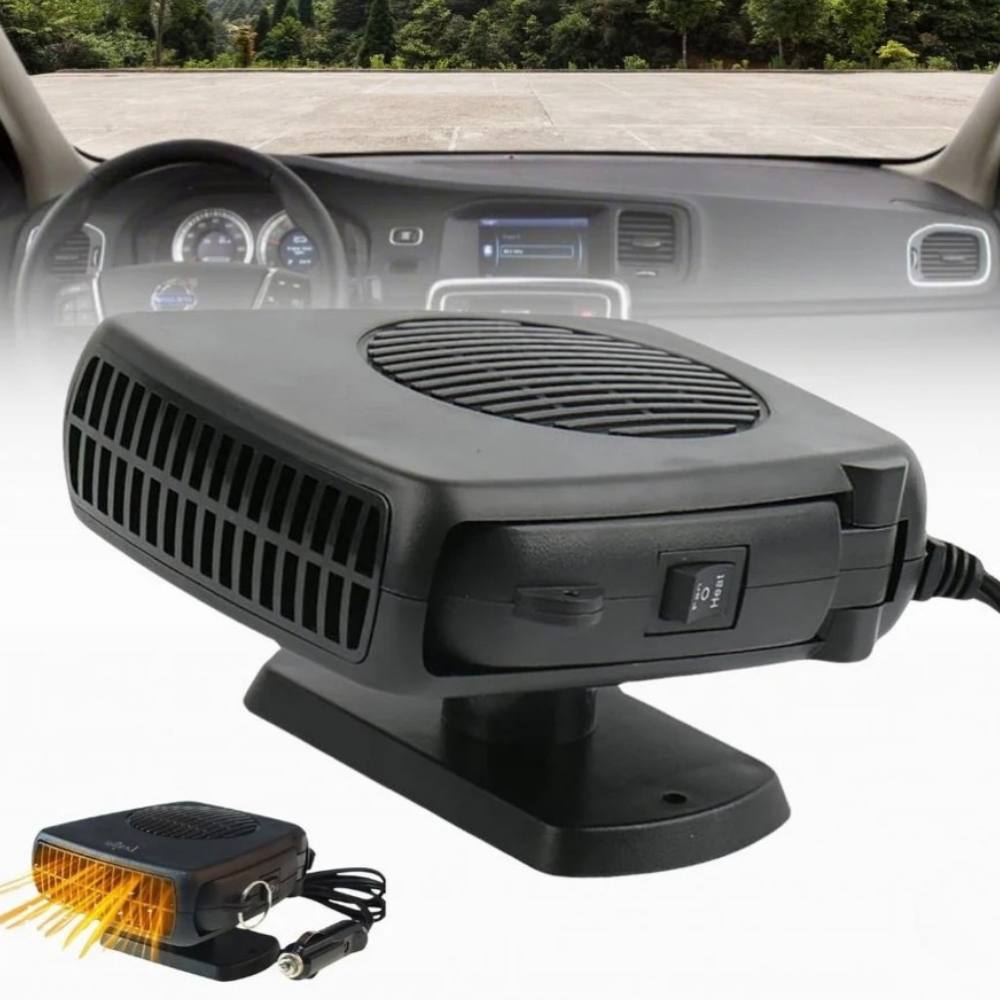 Portable 12V Ceramic Car Heater and Fan