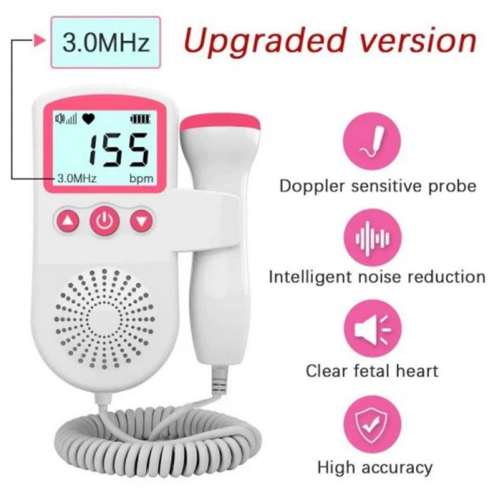 Fetal Doppler Heart Rate Monitor for Home Pregnancy, Baby Heartbeat Sound Detector