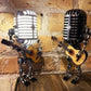 Vintage Metal Microphone Robot Guitar Lamp Desk Light