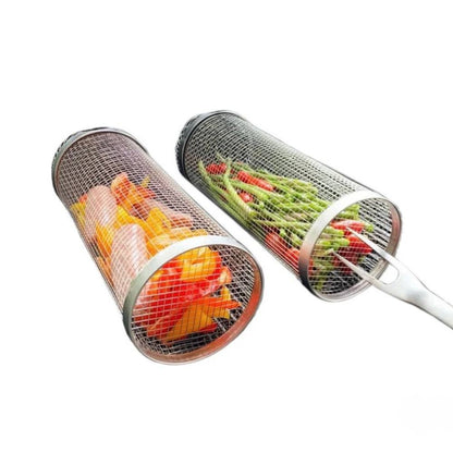 Stainless Steel Rotating BBQ Grill Basket