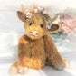 Handcrafted Highland Cow with Floral Crown Figurine