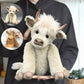 Handcrafted Highland Cow with Floral Crown Figurine