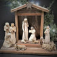 Handmade Nativity Set with Barn Wood Creche