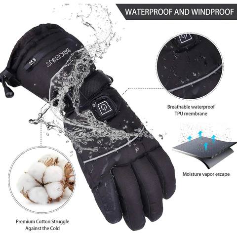 Mygametables Heated Gloves with 3-Heat Level Control