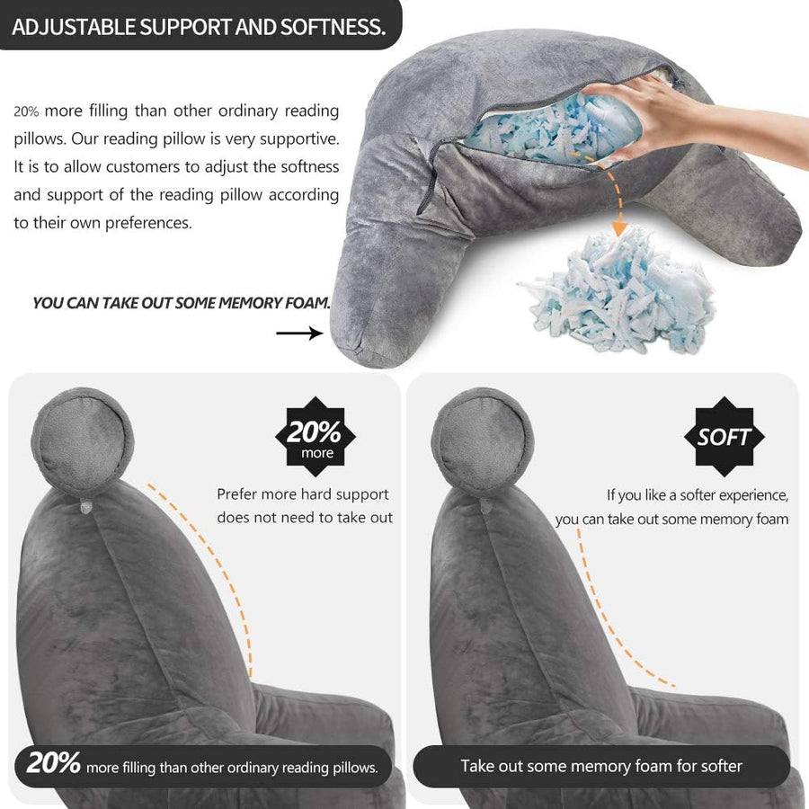 Mygametables Deluxe Reading Bed Pillow with Arms