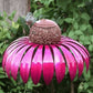 Mygametables Coneflower Bird Feeder Metal Garden Decor