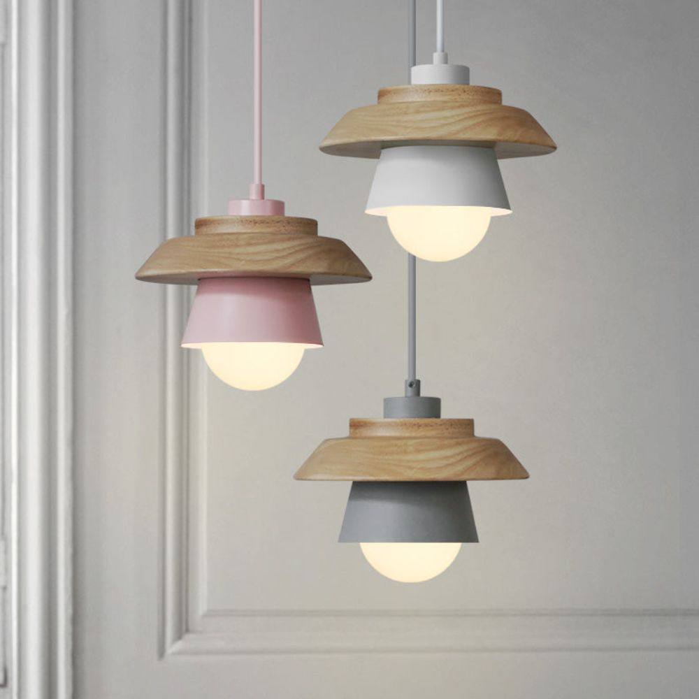 Wooden Pendant Light, Nordic Natural Design