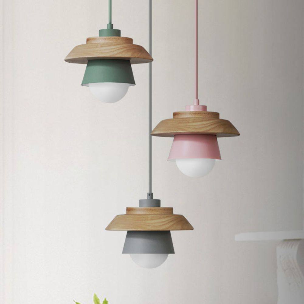 Wooden Pendant Light, Nordic Natural Design