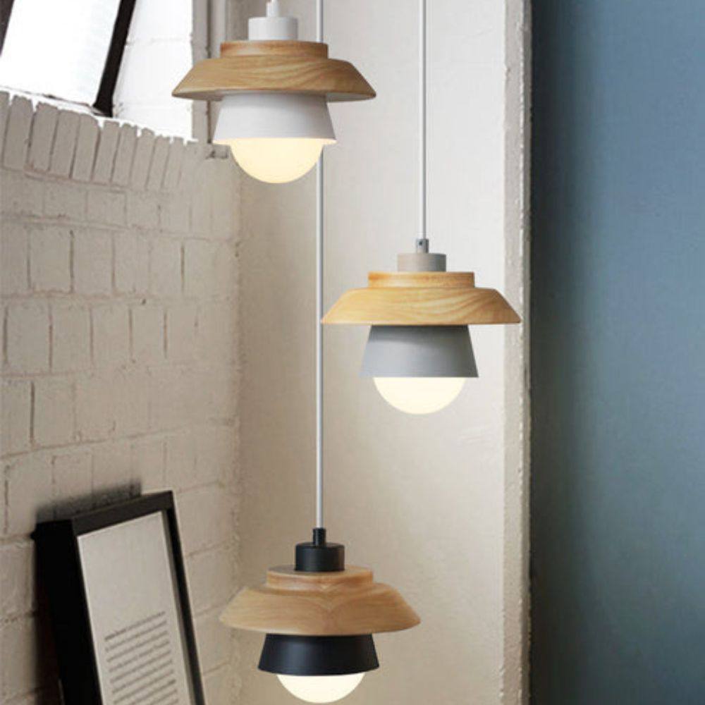 Wooden Pendant Light, Nordic Natural Design