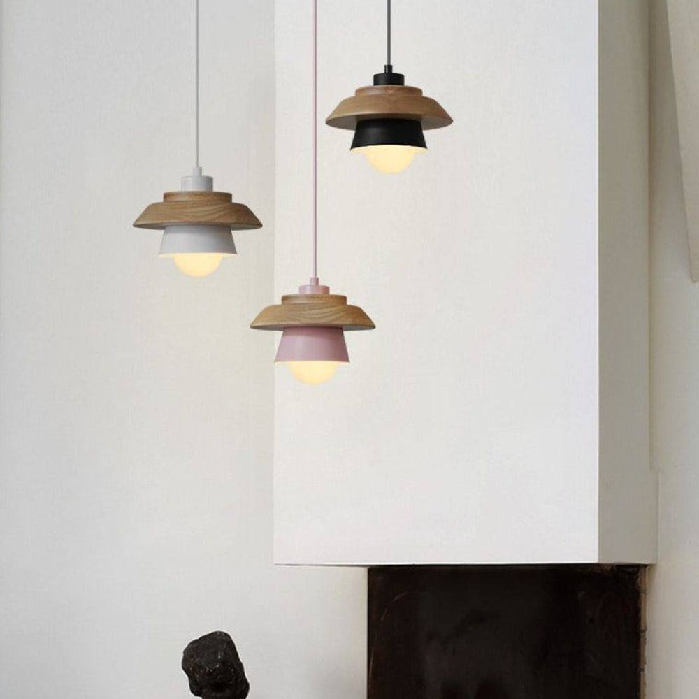 Wooden Pendant Light, Nordic Natural Design
