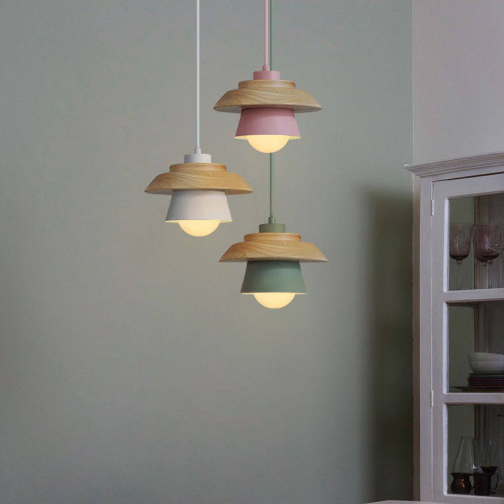 Wooden Pendant Light, Nordic Natural Design
