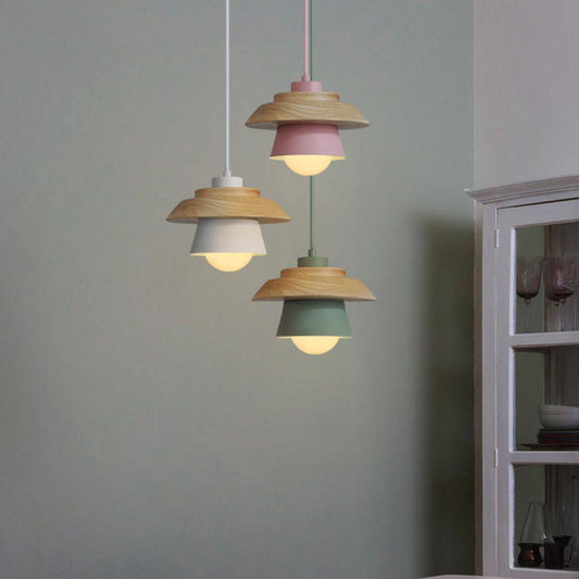 Wooden Pendant Light, Nordic Natural Design
