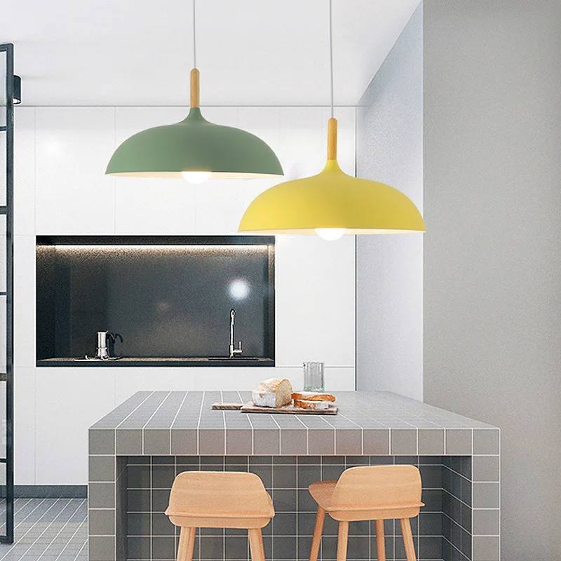 Nordic Oak Ceiling Light, Scandinavian Design with LED Lighting