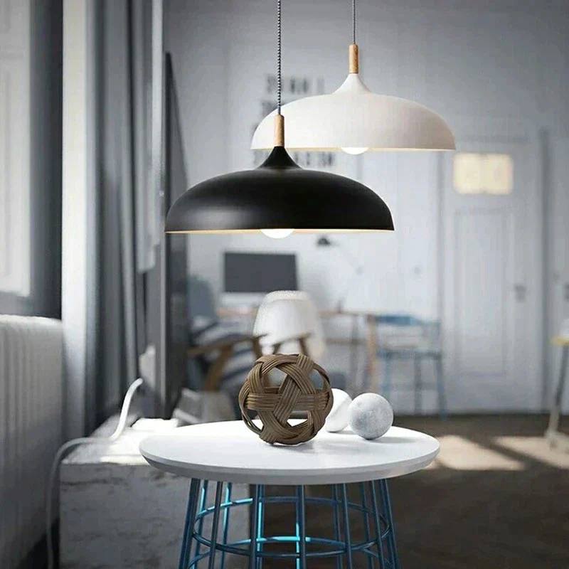 Nordic Oak Ceiling Light, Scandinavian Design with LED Lighting