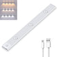 Wireless LED Light with Motion Sensor, Rechargeable and Dimmable 3-Color Lamp