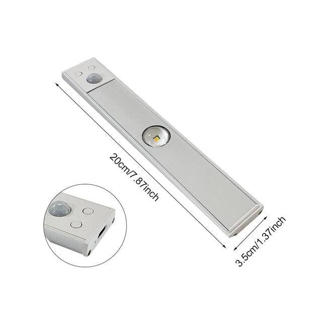 Wireless LED Light with Motion Sensor, Rechargeable and Dimmable 3-Color Lamp