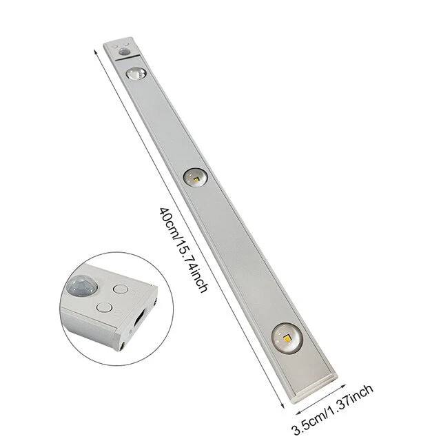Wireless LED Light with Motion Sensor, Rechargeable and Dimmable 3-Color Lamp
