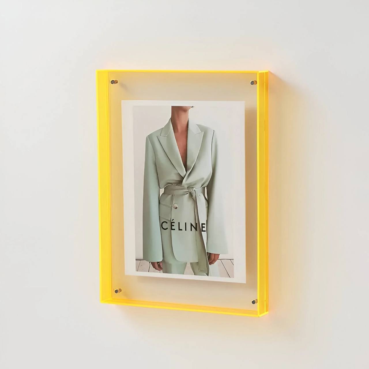 Modern Acrylic Picture Frame, Clear Transparent Design