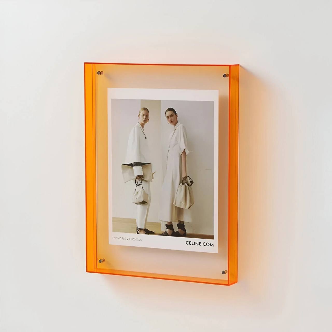 Modern Acrylic Picture Frame, Clear Transparent Design