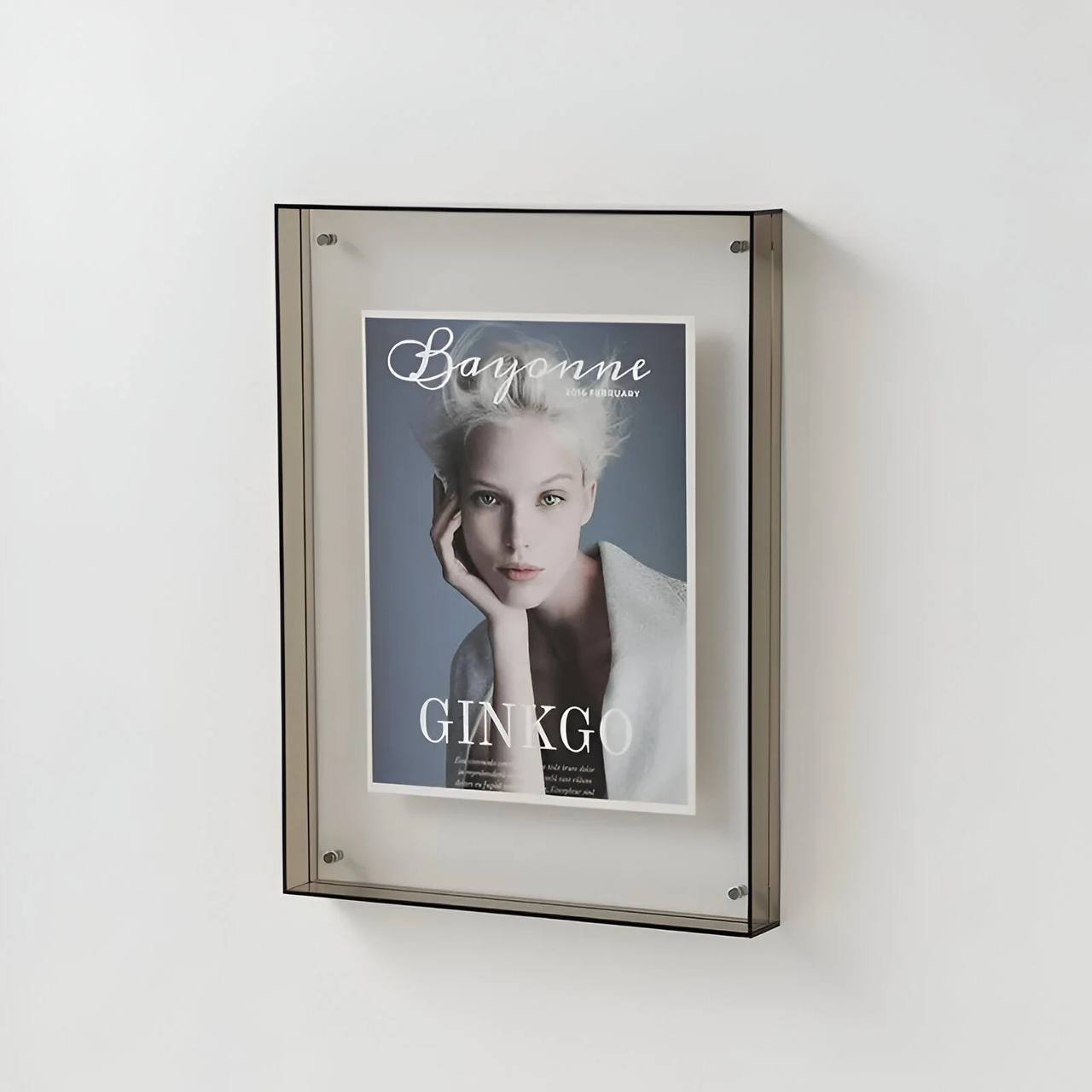 Modern Acrylic Picture Frame, Clear Transparent Design