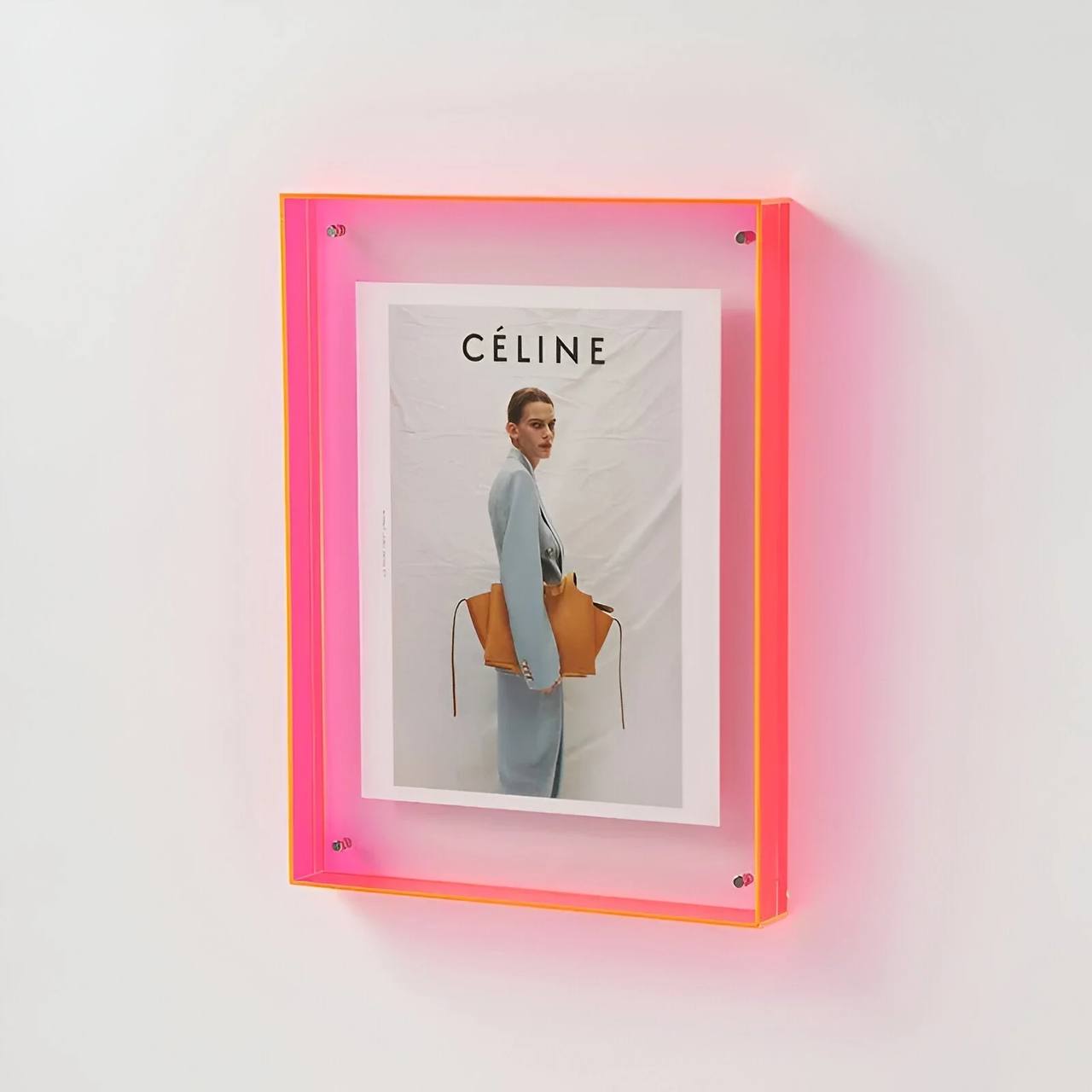 Modern Acrylic Picture Frame, Clear Transparent Design
