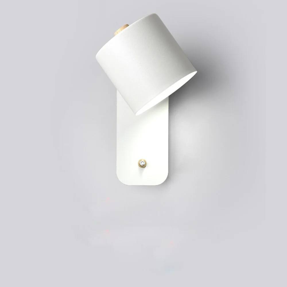 LED Wall Light with Switch, Modern Metal Indoor Lamp