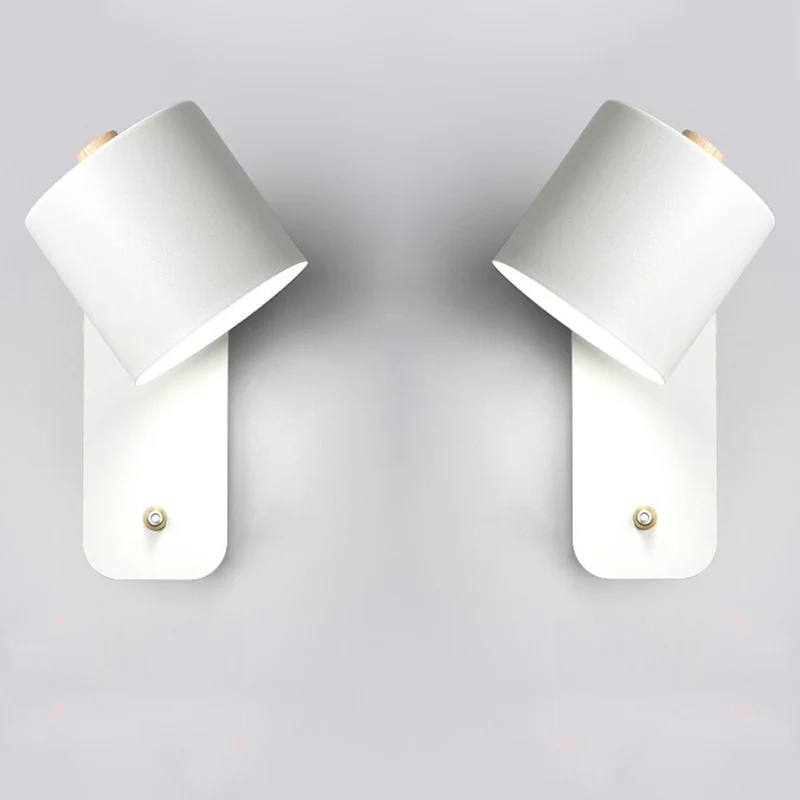 LED Wall Light with Switch, Modern Metal Indoor Lamp