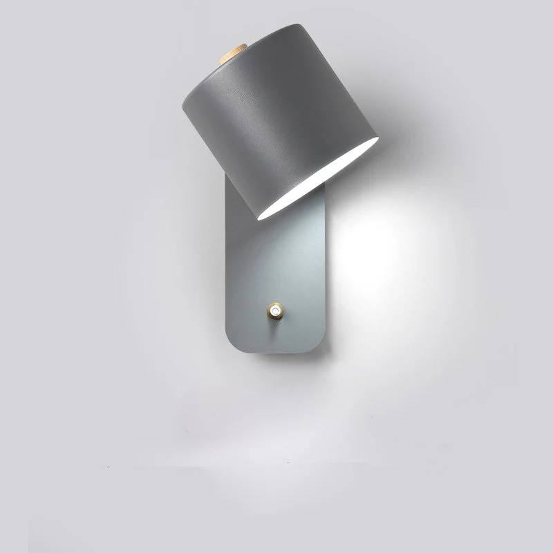LED Wall Light with Switch, Modern Metal Indoor Lamp