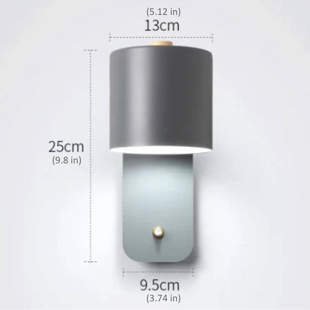 LED Wall Light with Switch, Modern Metal Indoor Lamp