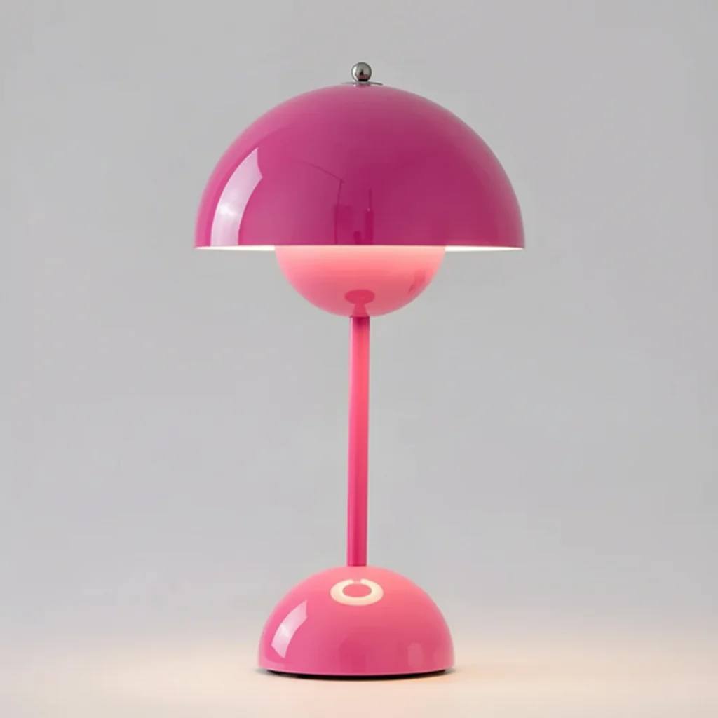 Scandinavian Modern Dimmable Table Lamp in Stainless Steel, 11.6 in Height