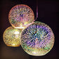 3D Fireworks Glass Pendant Light with Creative Color Glass Design