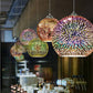 3D Fireworks Glass Pendant Light with Creative Color Glass Design