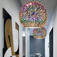 3D Fireworks Glass Pendant Light with Creative Color Glass Design
