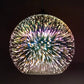 3D Fireworks Glass Pendant Light with Creative Color Glass Design