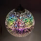 3D Fireworks Glass Pendant Light with Creative Color Glass Design