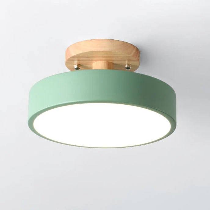 Modern Flush Mount LED Ceiling Light with Adjustable Color Temperature