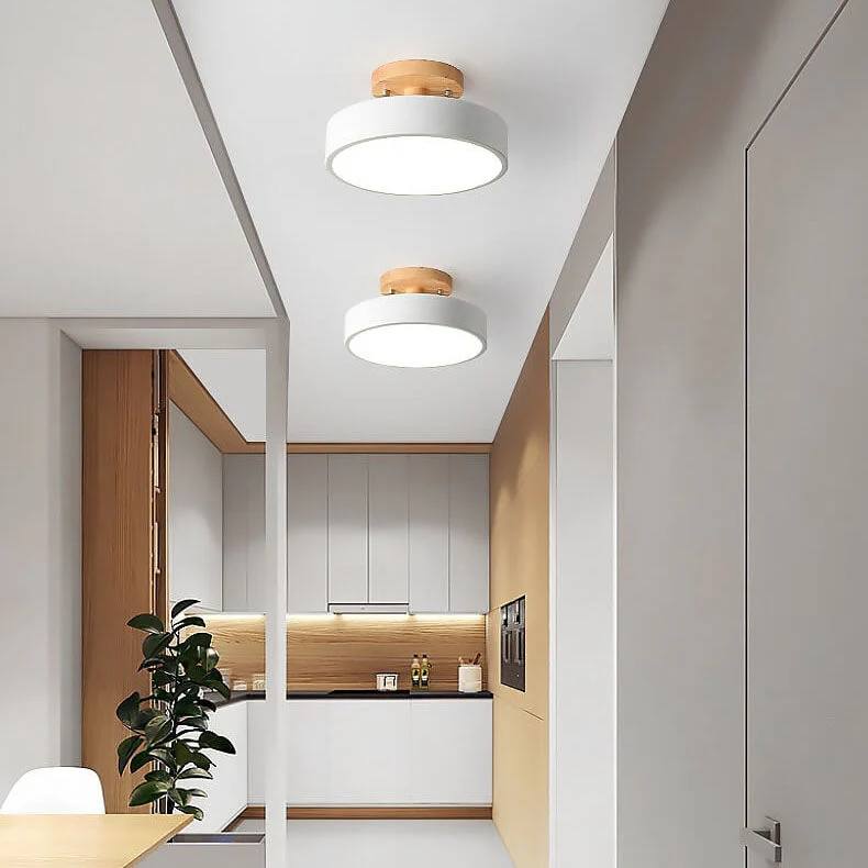 Modern Flush Mount LED Ceiling Light with Adjustable Color Temperature