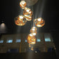 Multi Light Pendant Lamp, Sculptural Melt Design for Interior Spaces