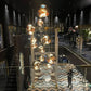 Multi Light Pendant Lamp, Sculptural Melt Design for Interior Spaces