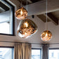 Multi Light Pendant Lamp, Sculptural Melt Design for Interior Spaces