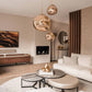 Multi Light Pendant Lamp, Sculptural Melt Design for Interior Spaces