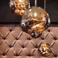 Multi Light Pendant Lamp, Sculptural Melt Design for Interior Spaces
