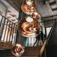 Multi Light Pendant Lamp, Sculptural Melt Design for Interior Spaces